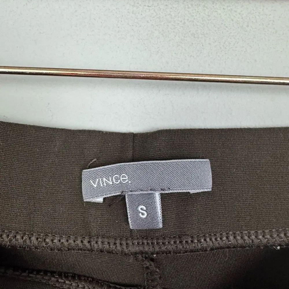 VINCE | Dark Brown Pull On Ponte Knit Leggings Back Seam Women’s Size Small - Picture 6 of 9